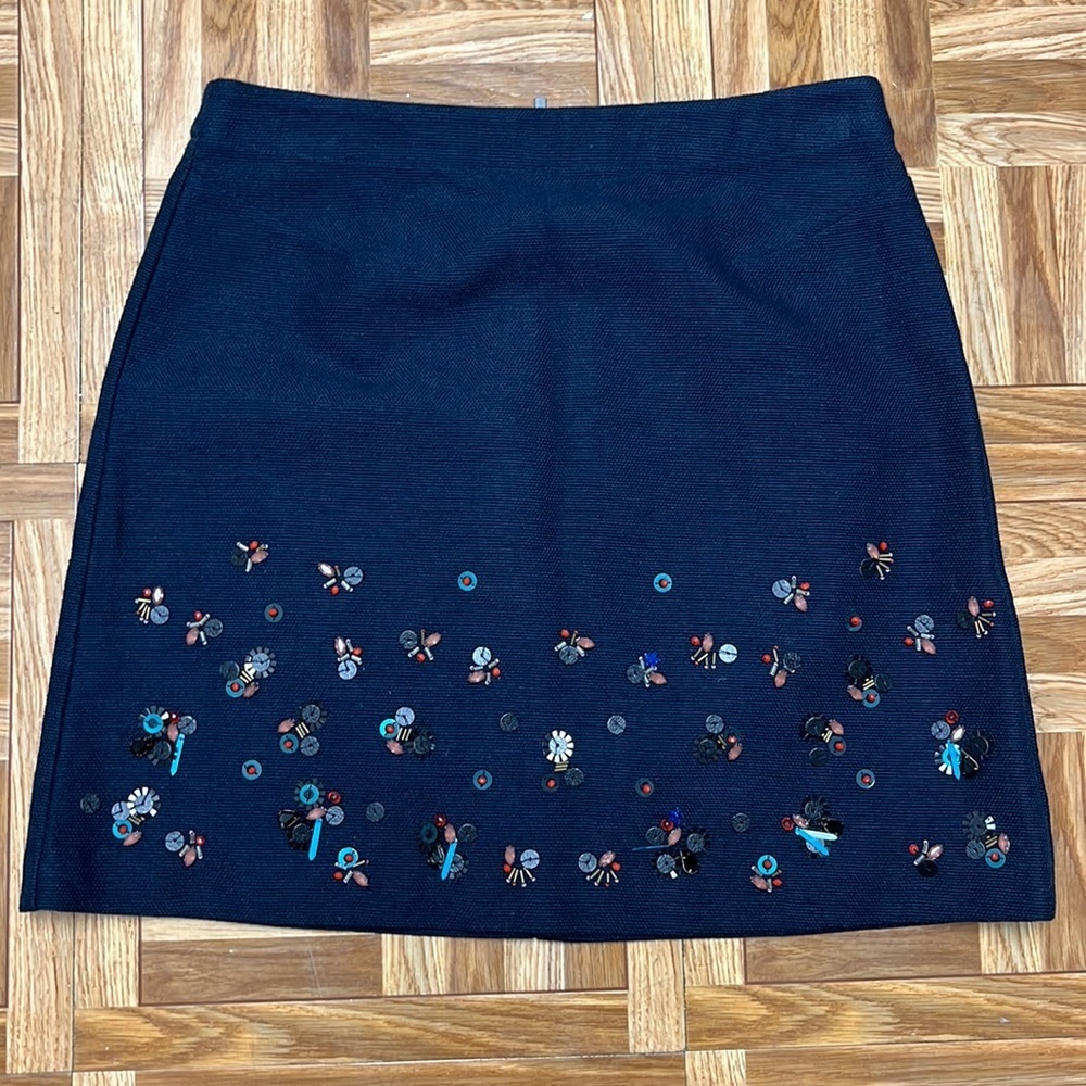 Banana Republic navy embellished skirt 2